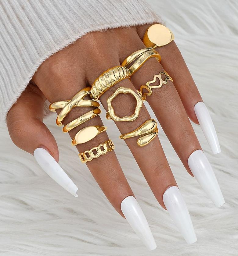 The Modern Abstract Gold Ring Collection image