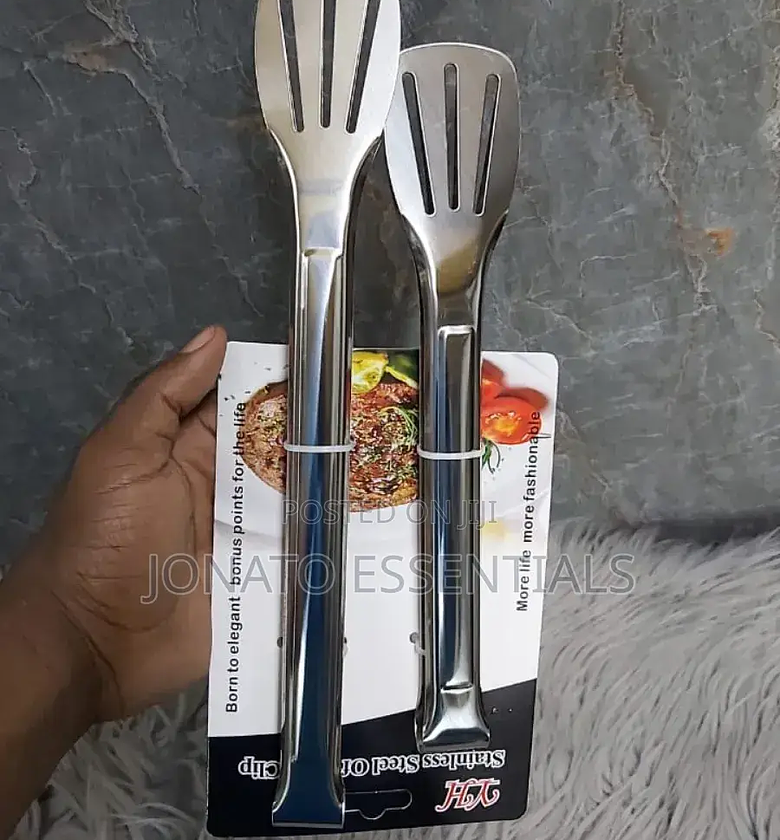 2pcs Tongs Set With Metallic Handle image