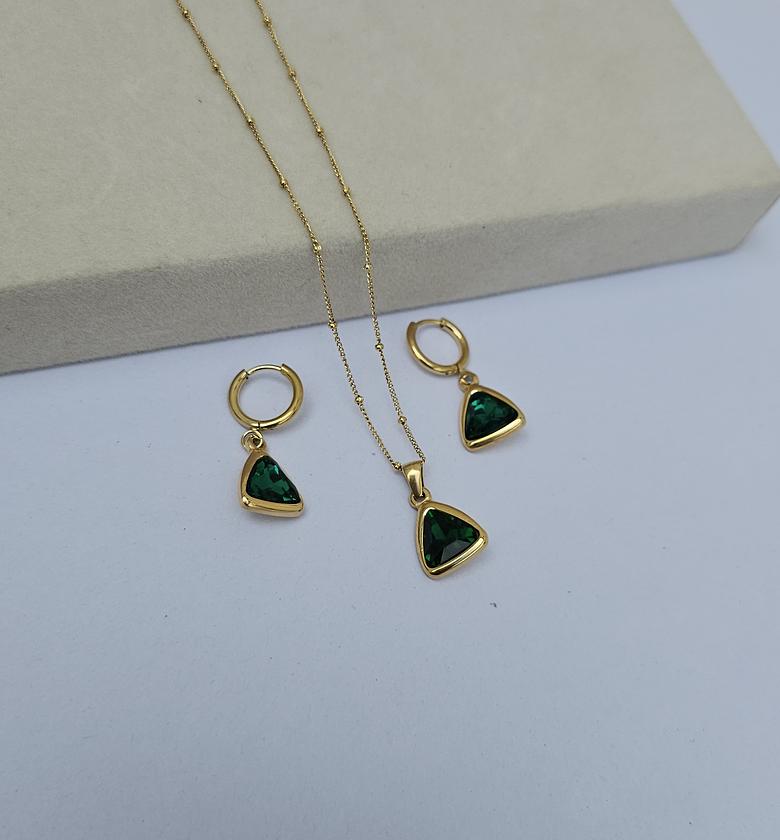 Janelle emerald Green set  image