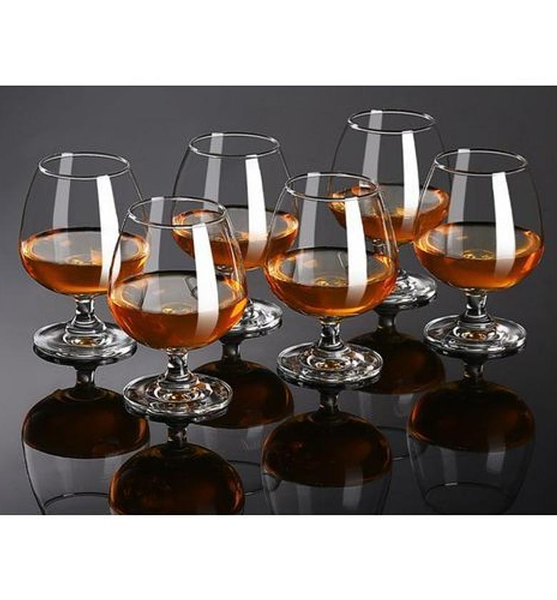 WINE GLASSES. 6 Pcs Cognac/Brandy/Wine Fancy Glasses image