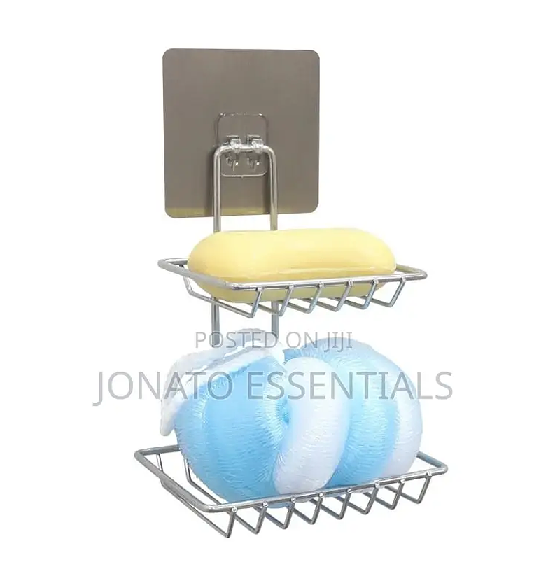 Stainless Steel Double Soap Dish Holder image