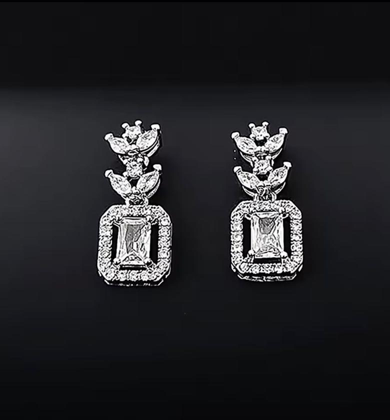 Heirloom Emerald-Cut Dangles image