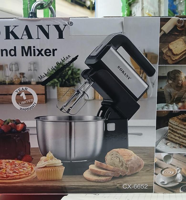 Stand Mixer. Sokany Quality Kitchen Stand Mixer With Stainless Steel 3.5L Bowl Egg Whisk, Dough Hook, Flat Beater image