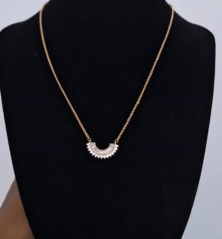 hypollargenic non tarnish and anti fading gold coated necklace image