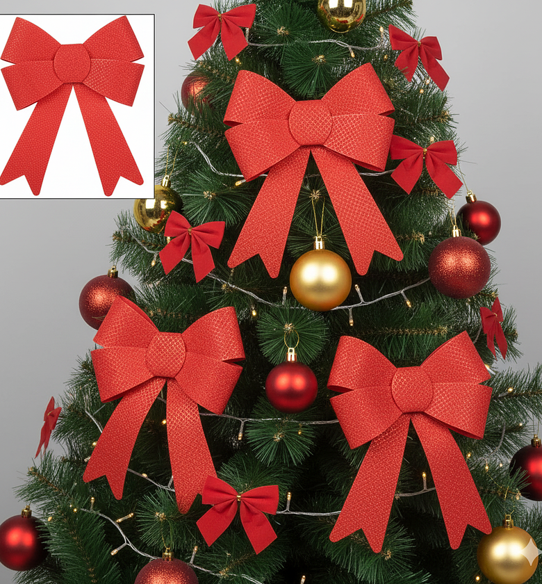 Red Felt Christmas Bow tie for Tree Gifts Kenya image