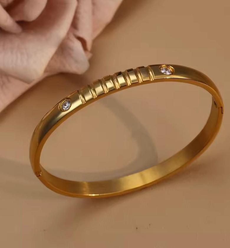 Gilded Horizon Line Bangle image