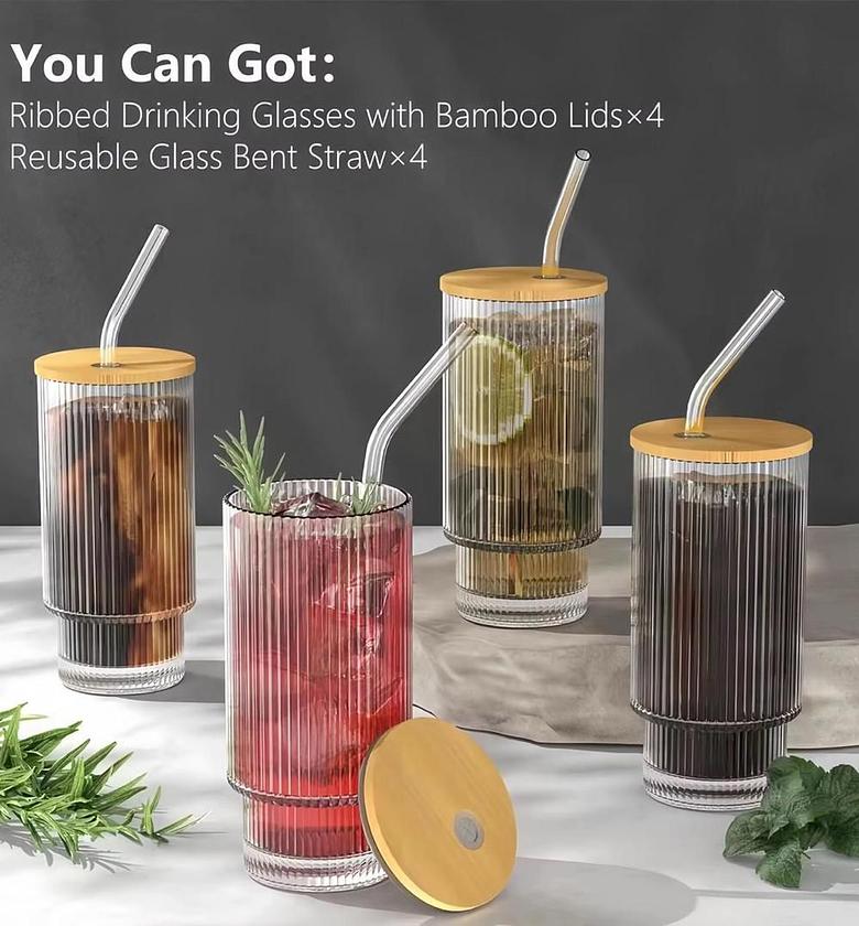 4pc Smoothie Glasses image