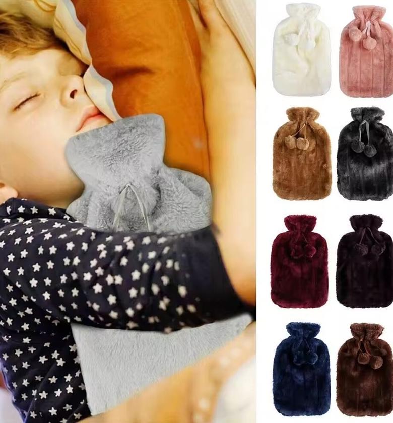 2L Plush Hot Water Bottle, Body Massage Heat Bag image