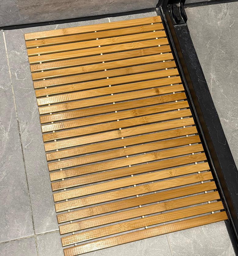 Bamboo Wood Bath/Door Mat - anti skid image