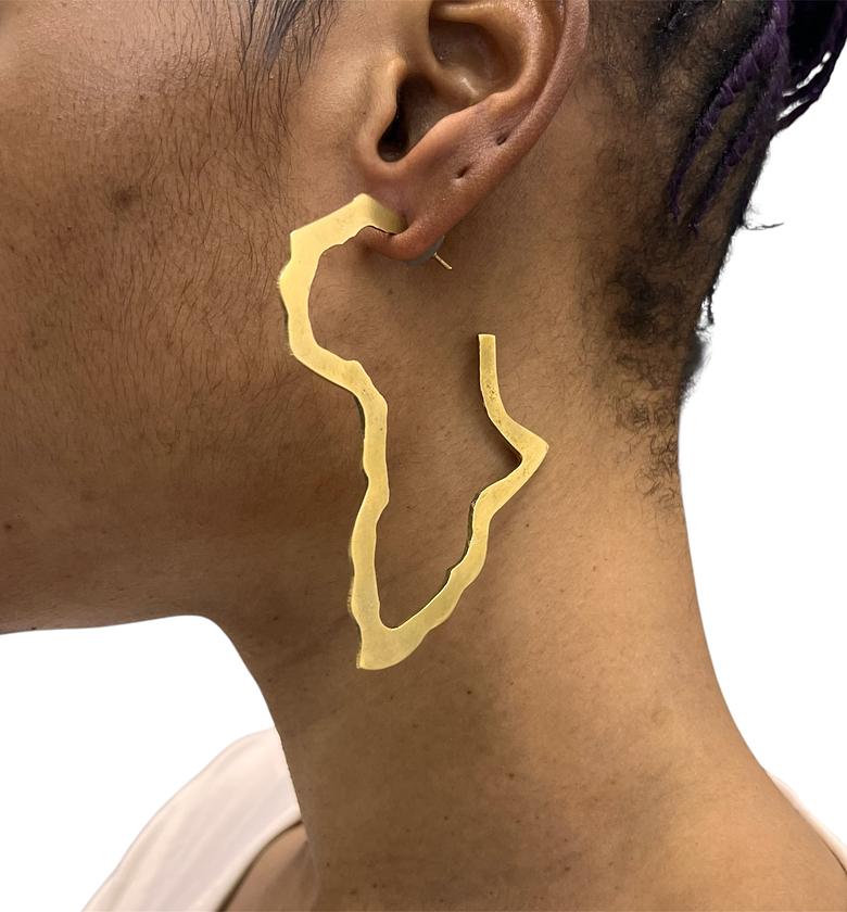Sekai Brass Earrings  image