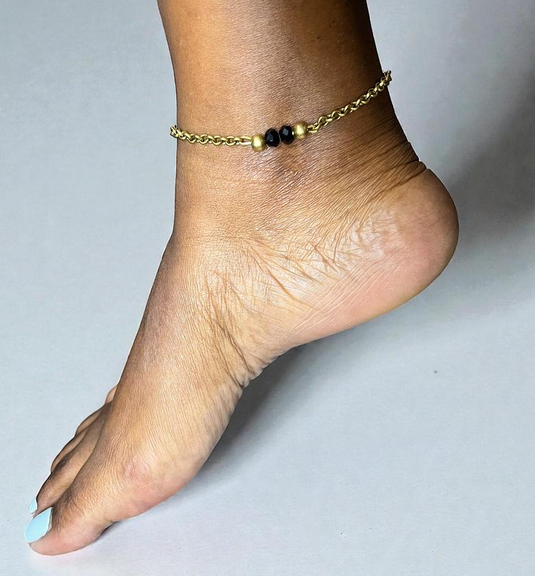 Black Dainty Anklet image