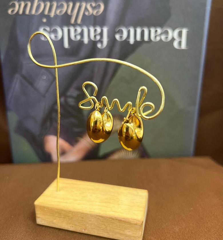 Gold plated Hoops earrings image