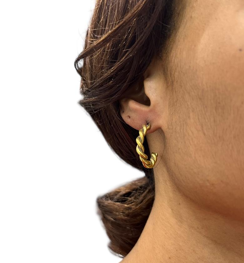 Abeni Hoops Brass Earrings  image