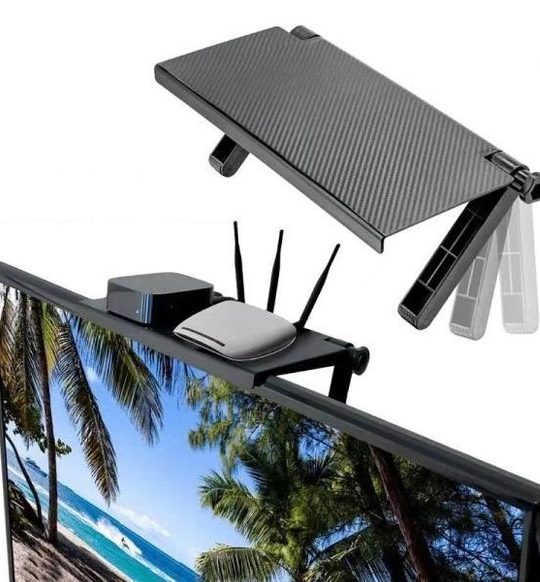 Tv Screen Top Storage Shelf, Wifi Router Holder image