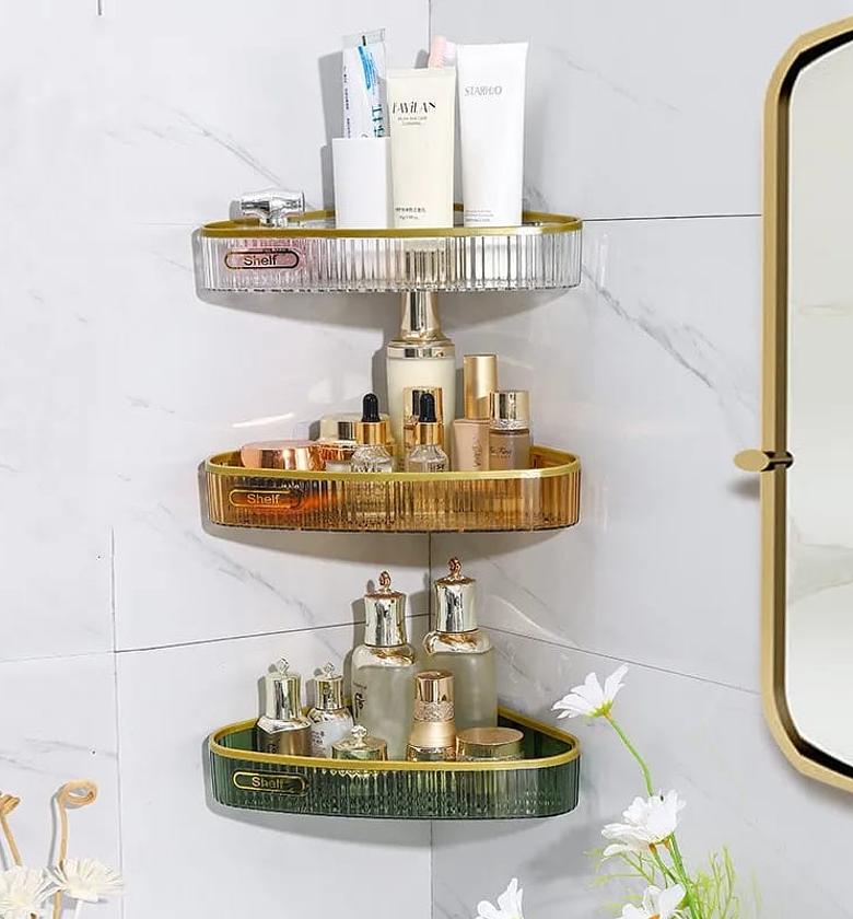 Wall Mounted Corner Bathroom Shelf Organizer image