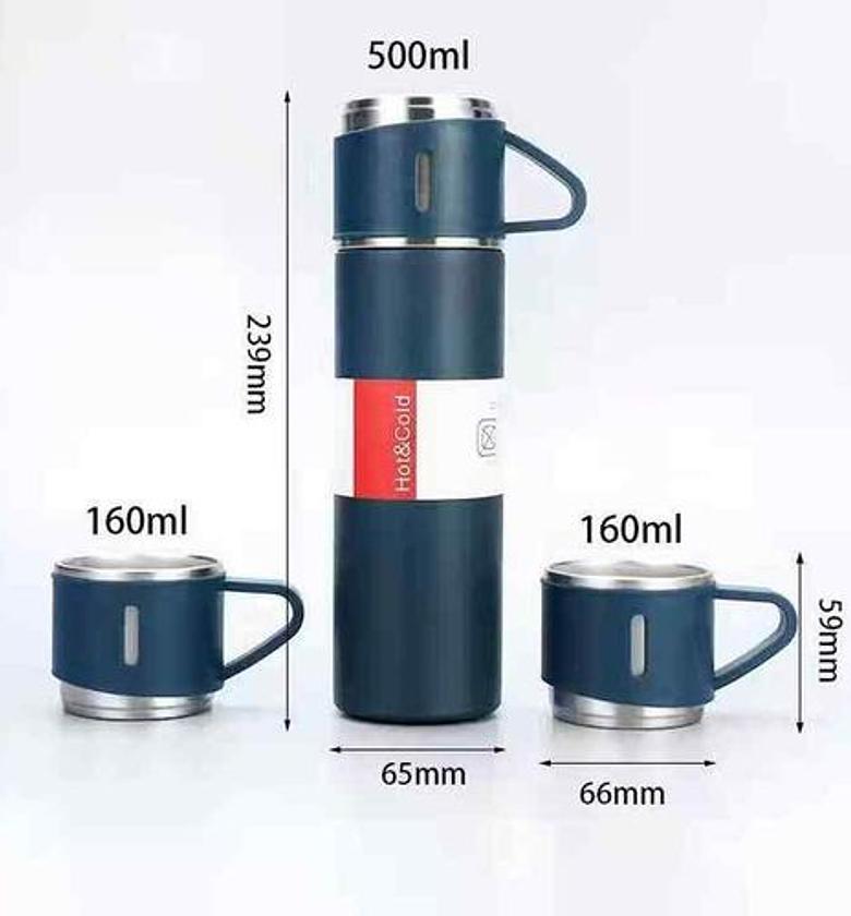 500 mL Vacuum Flask With Three Desk Lid Cups image