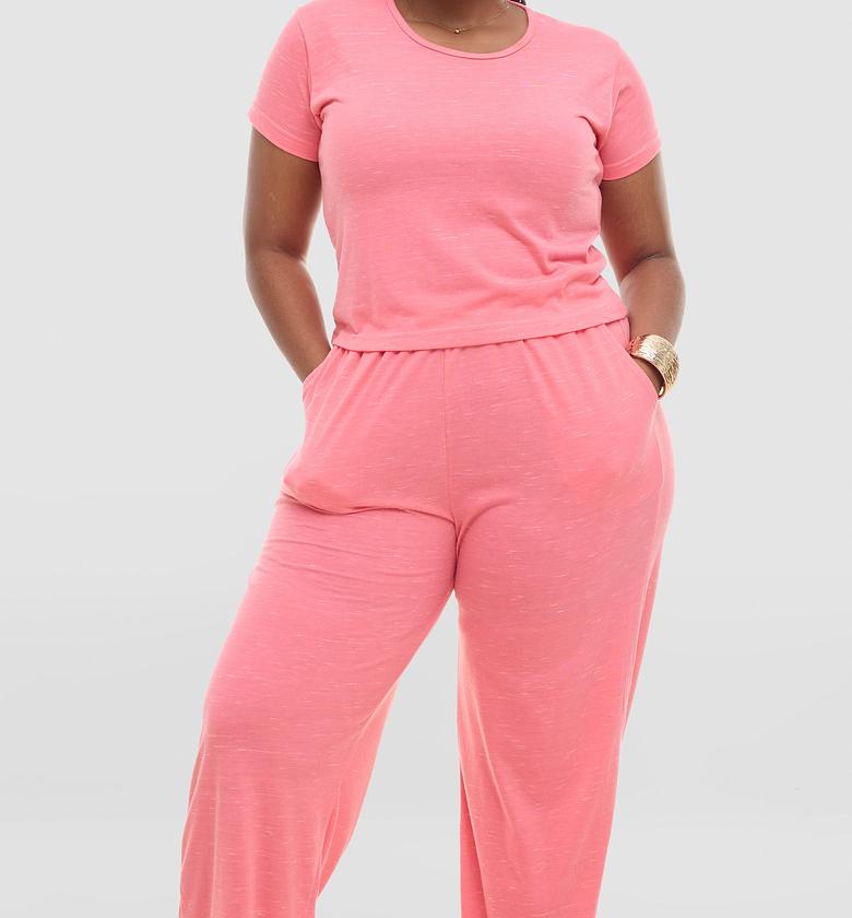 Inroses Azure Elegance Lounge Wear -Two Pieces Set - Blush Pink image