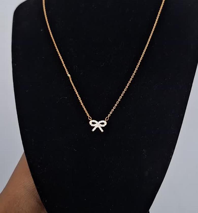 hypollargenic non tarnish and anti fading gold coated necklace image