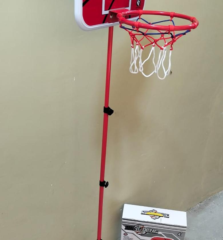 Kids Basketball Hoop & Ball Set INCLUDES A Pump, Ball , Basketball Pole And Its Net image
