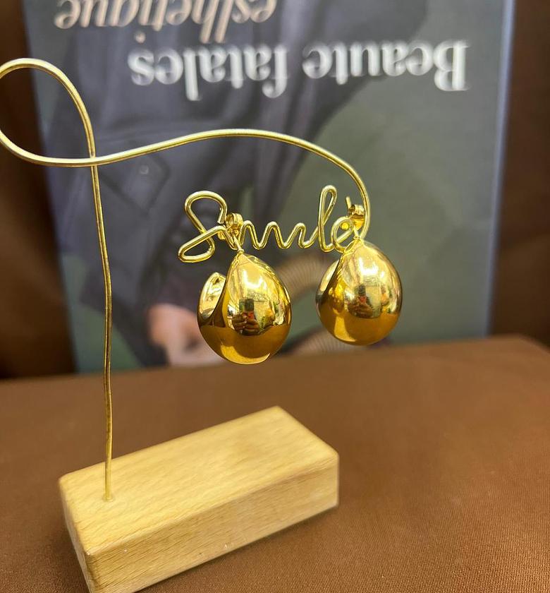 Gold plated Hoops earrings  image