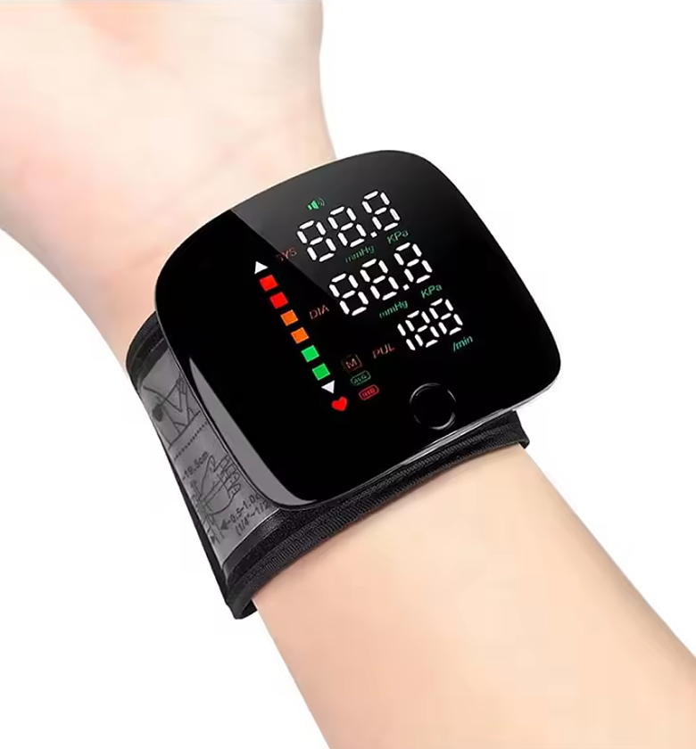 Wrist LED blood pressure monitor machine  image