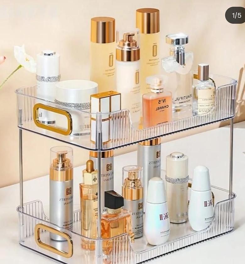 2 Layer Multipurpose organizer/ Jewellery Holder Cosmetics Vanity Tray image