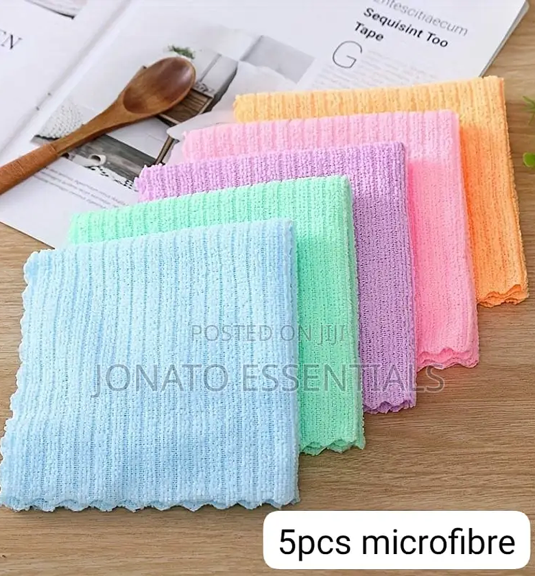 5pc Microfiber Dishwashing Clothes or Towels image