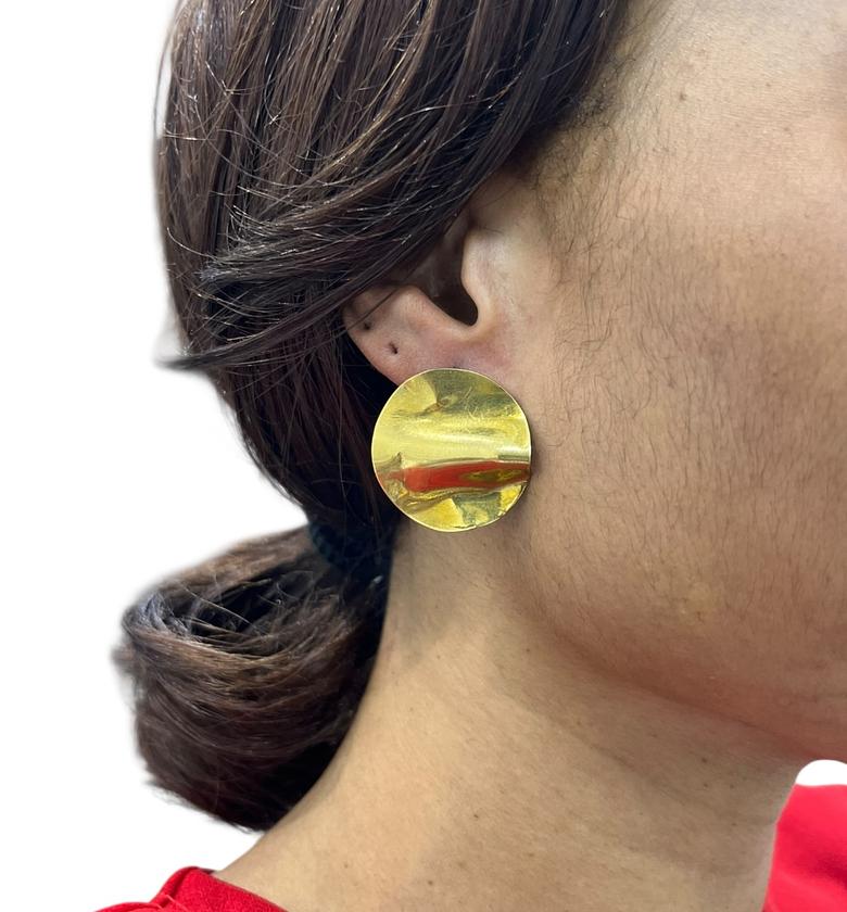 Dalia Fan Brass Earrings image