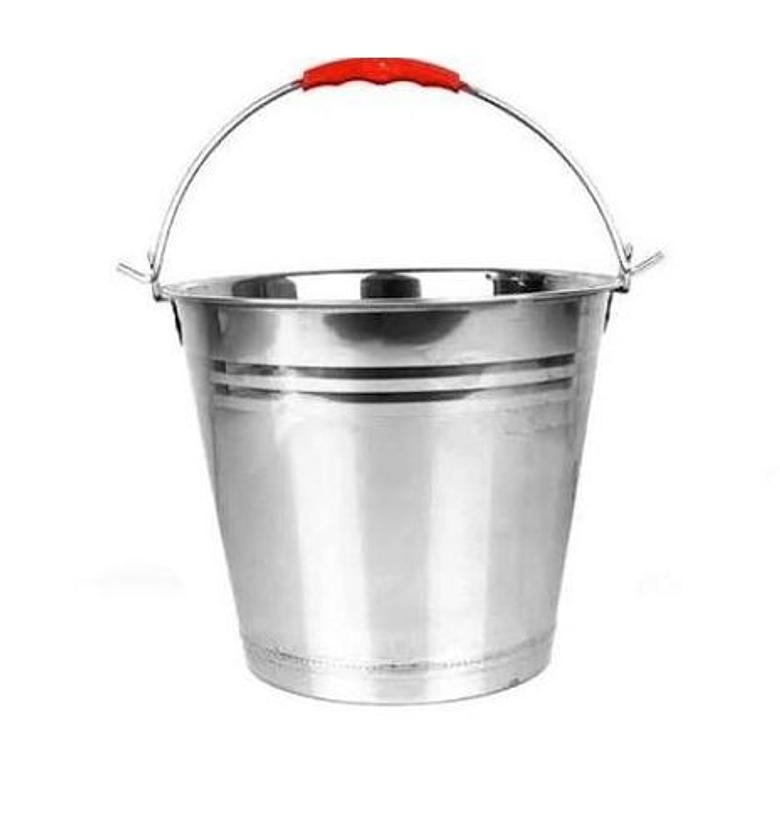Back To School Stainless Steel bucket with handle image