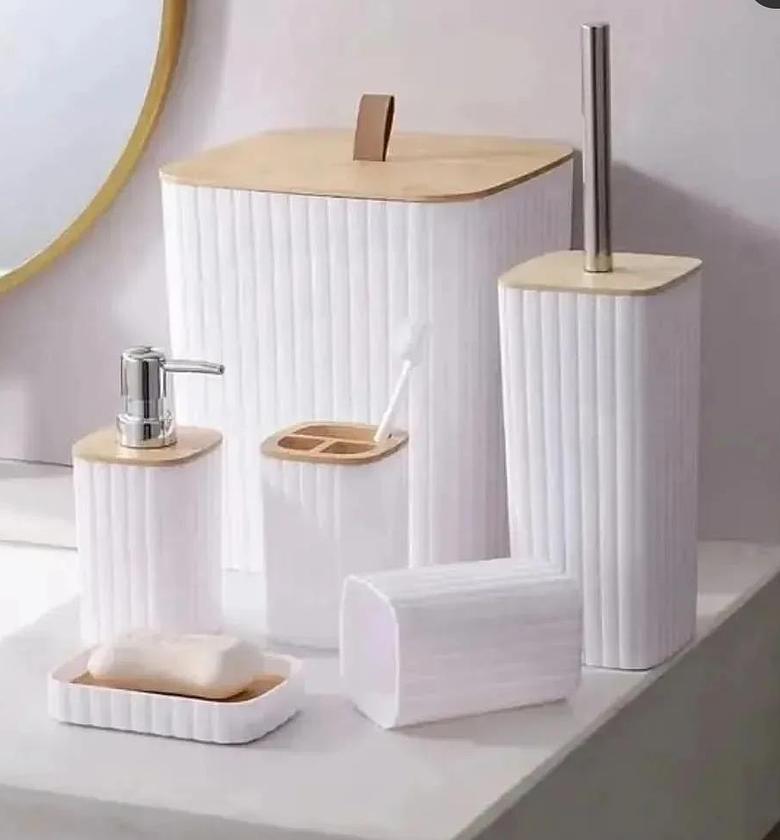 6 in 1 bathroom accessories set image