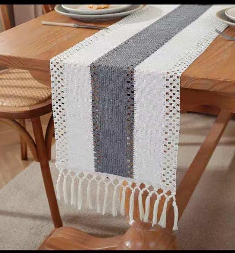 Tassels Bohemian Style Table Runner  image