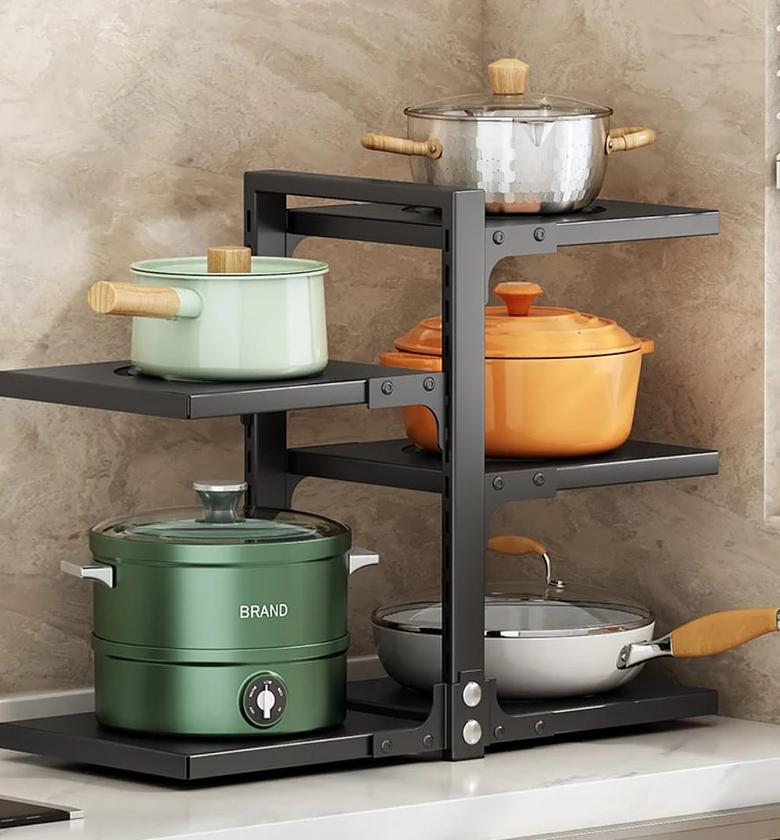 Multi-Layer Pot Storage Rack Adjustable  image