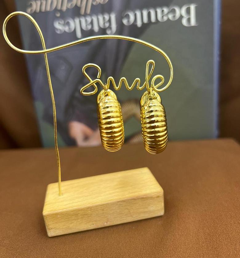 Gold plated Hoops earrings image