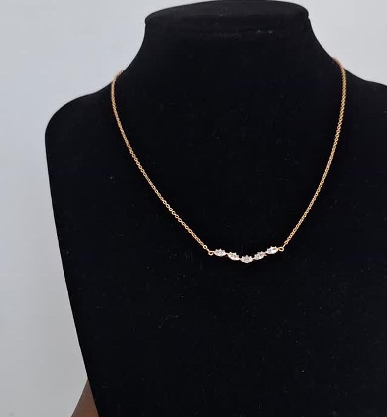 hypollargenic non tarnish and anti fading gold coated necklace image