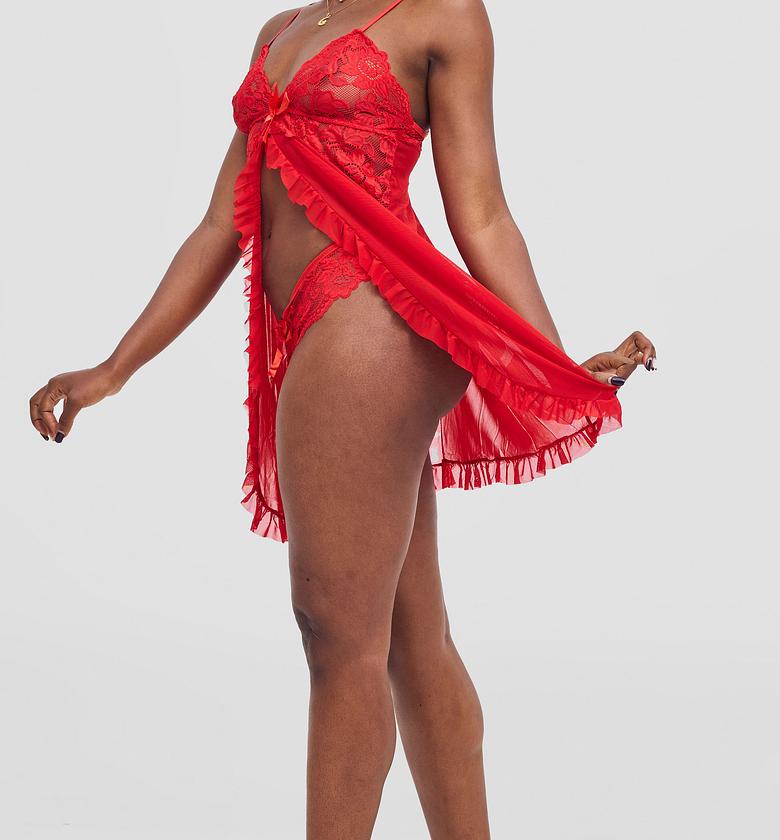 Dream Love Women's Lace Nightgown Ruffle Sleepwear image