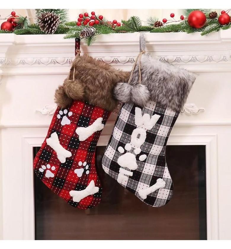 MerryStock 2-Piece Christmas Decor Socks image