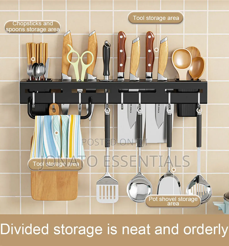 Wall Mounted Cutlery Organizer, Knives Holder and Organizer image