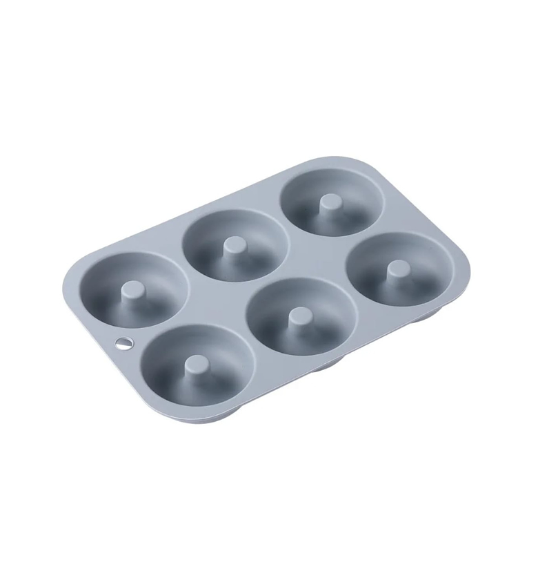 Premium 6-Cup 3D Donut Shape Silicone Baking Cake Tin image