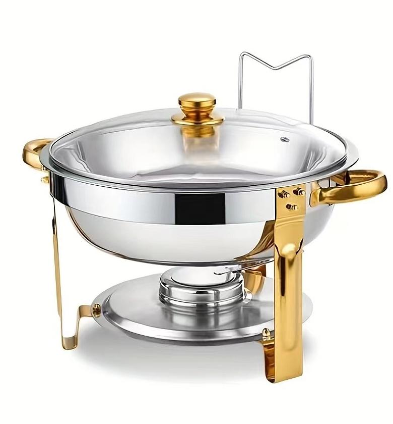 Elegant Stainless Steel Chaffing Dishes.  image