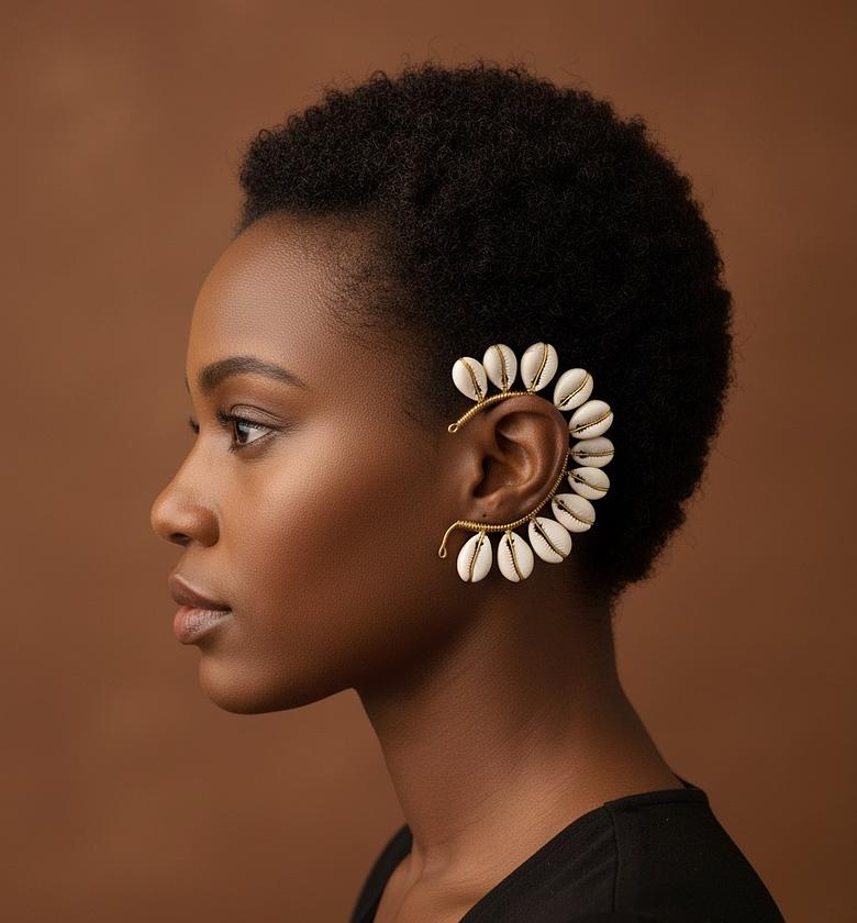 Cowrie Shell Earcuff image