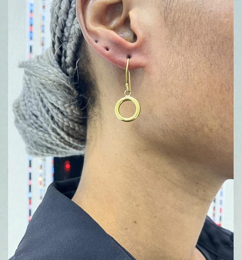 Donut Brass Earrings image