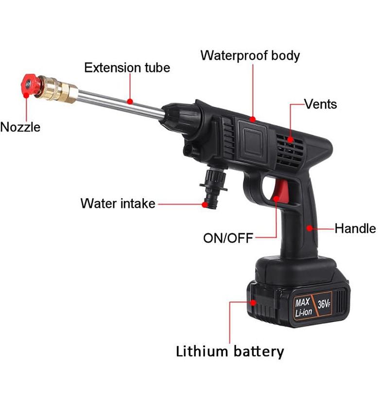 Wireless High Pressure Car Wash Water Gun image