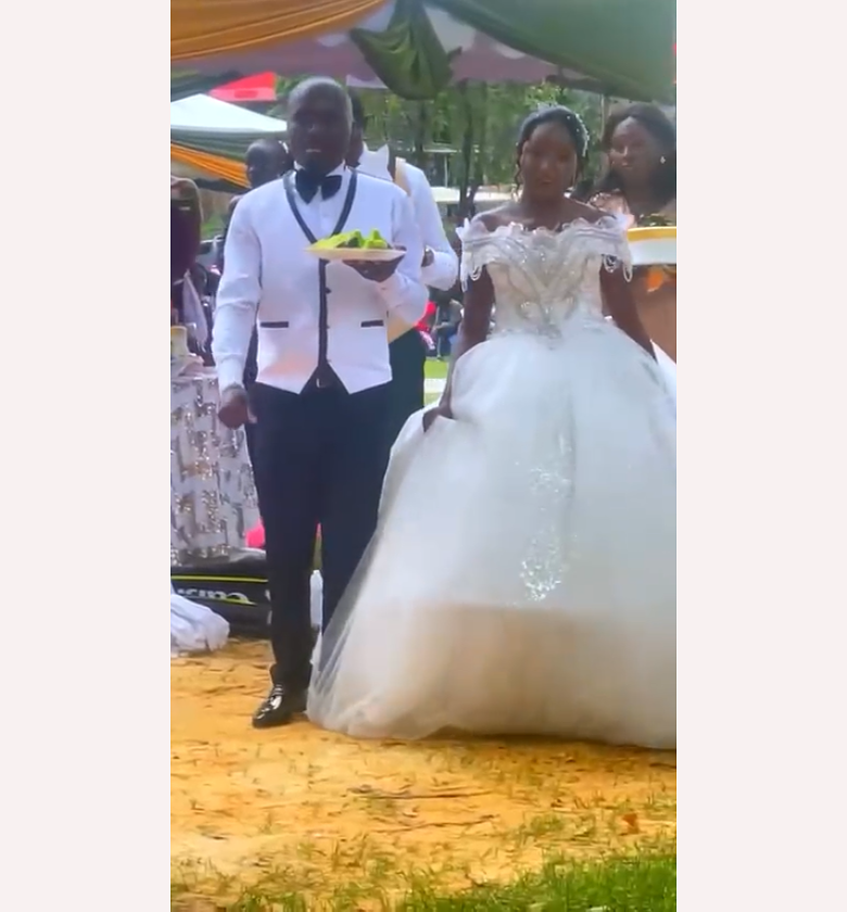 Crystal Waterfall Off-Shoulder Wedding Gown - FOR HIRE image