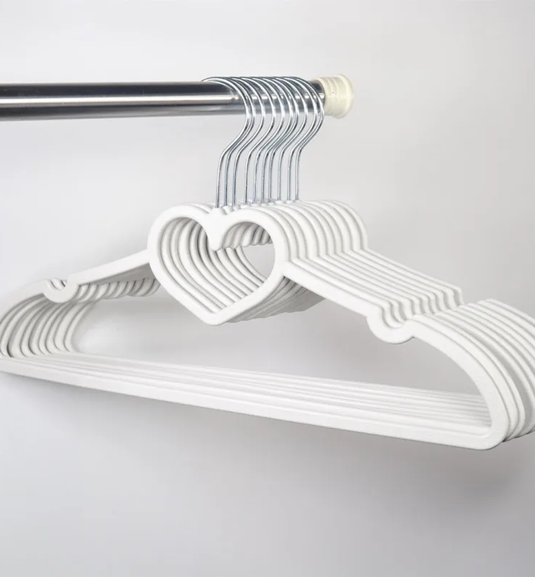 10pcs Love Heart ABS Hangers with Metallic Neck image