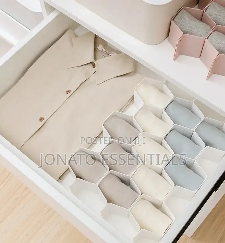 8 Piece Honeycomb Drawer Underwear Socks Organizer image