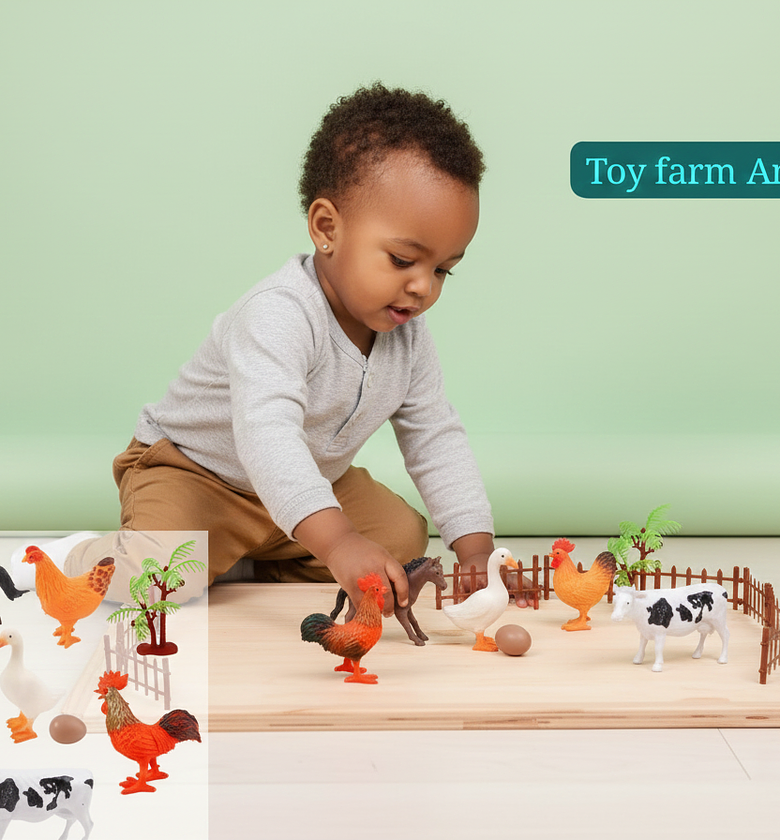 Toy Farm Animals Set - Miniature Figures image