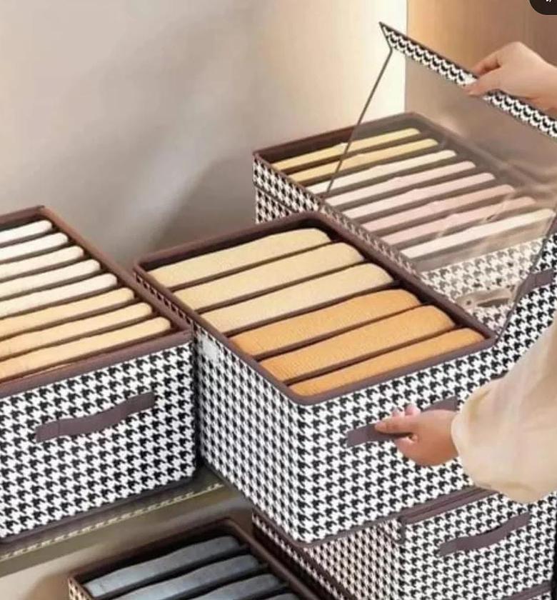 Non-woven 7 Grid Wardrobe Clothes Organizer/Jeans Organizer/Trousers image