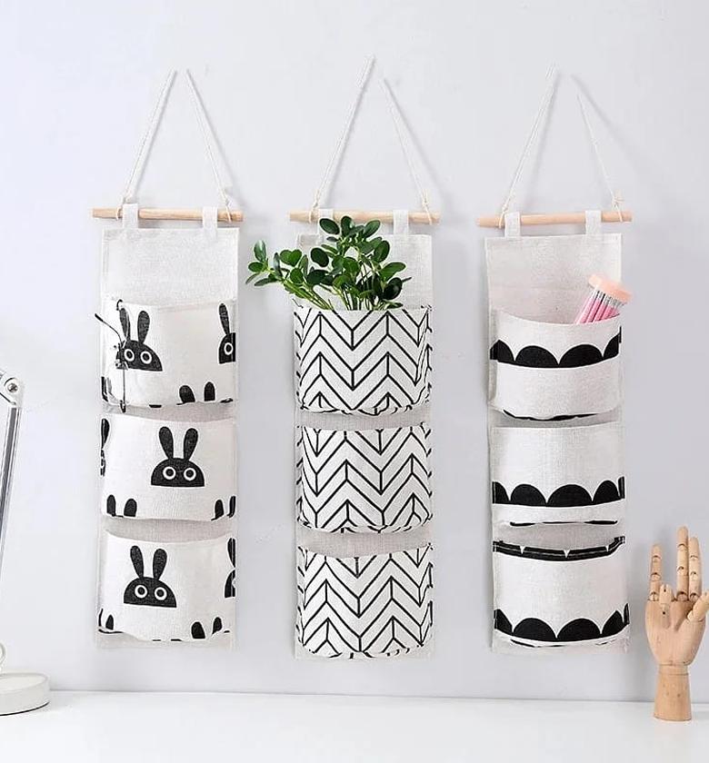 3 Pocket Wall Hanging Storage Bag image