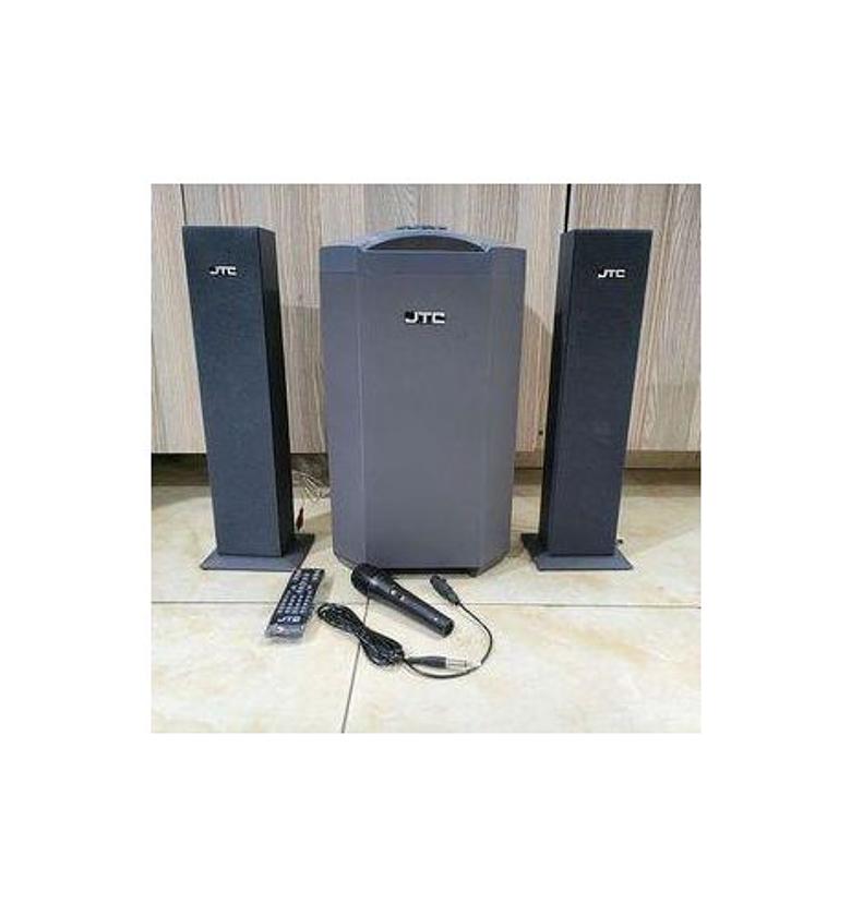 JTC J-801 Pro 2.1CH SUB Bluetooth Woofer HI-FI Sound Multimedia Speaker System default original-BT/FM-12000W + Microphone With Remote Control image