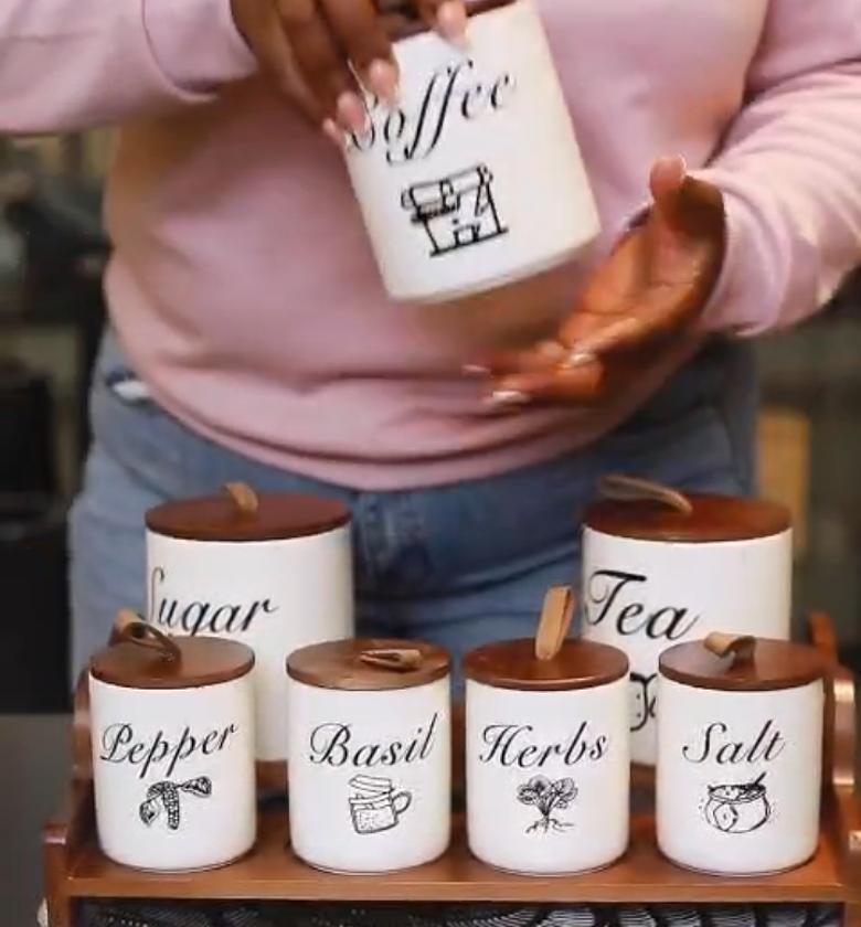 Premium 8pc Kitchen Canisters  image